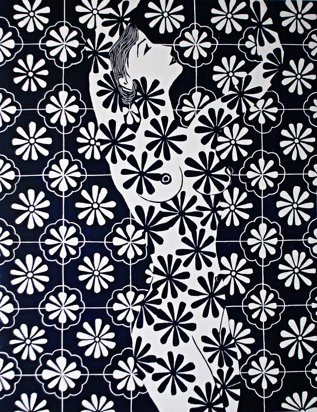 genevieve guadalupe talaveras woodcut 89x69cm 2016