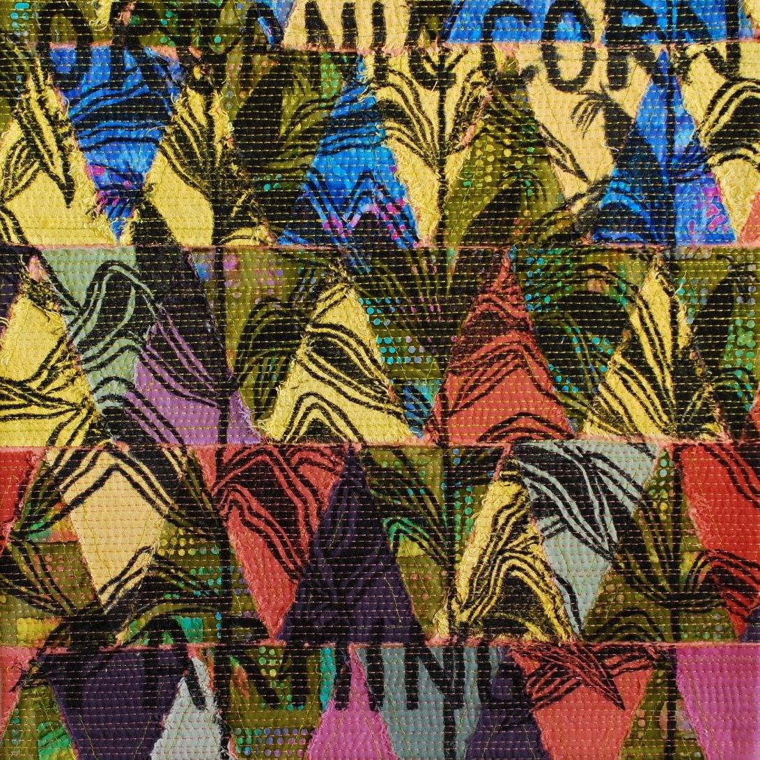 genevieve guadalupe organic corn farming artquilt 15x15 2020