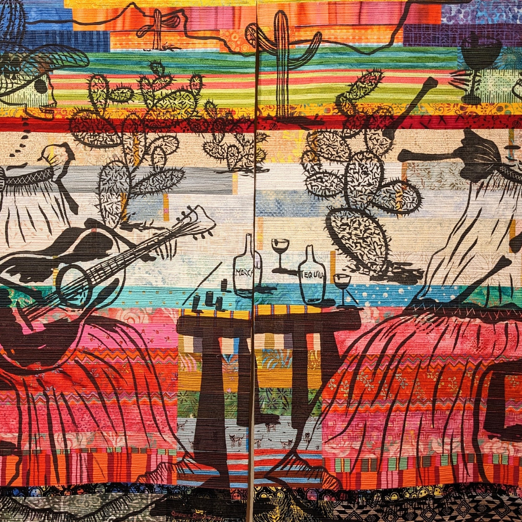 genevieve guadalupe kathy genz sonoran happy hour art quilt 2022